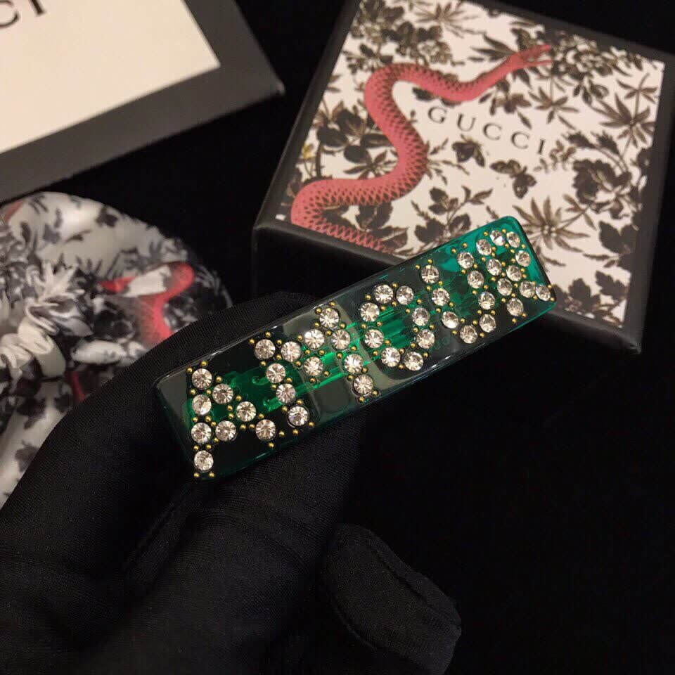 Gucci Crystal 'Amour' Single Hair Barrette